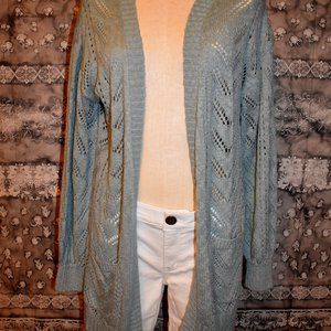 Hippie Rose blue knitted cardigan